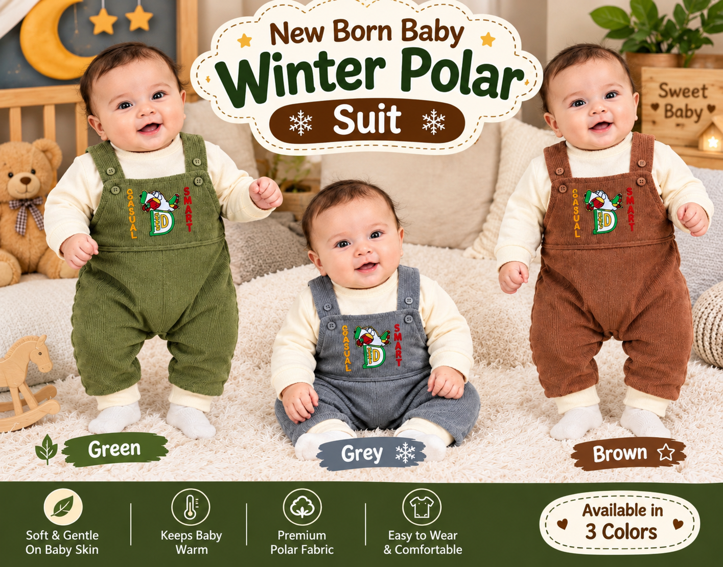 new born baby winter romper suite/ new born baby fleece romper