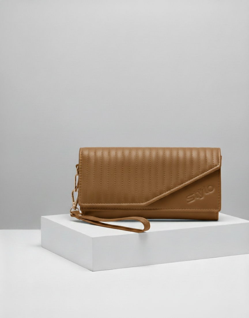 Fancy Hand Clutch for Girls & Women | Long Purse Wallet with Wristlet | Stylish Ladies Clutch Bag