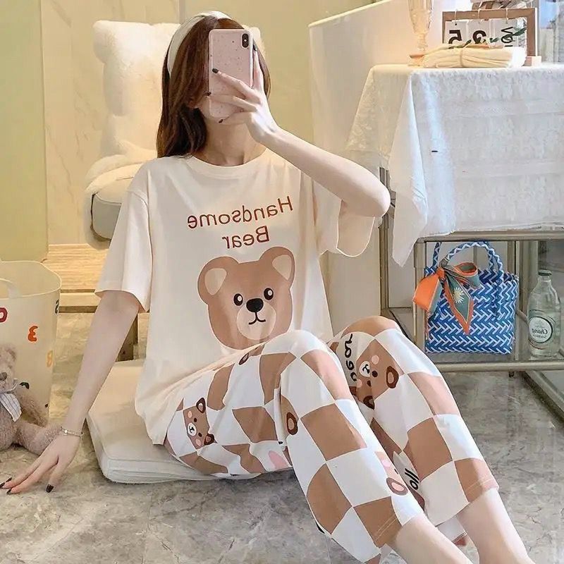 Mother and Baby Matching Night Wear for Women Night suit for girls and women, Sleeping Dress Girls Sleepwear Loungewear Sleeping Suit lingerie T shirt and Pajama ,Night Dress for girls and women