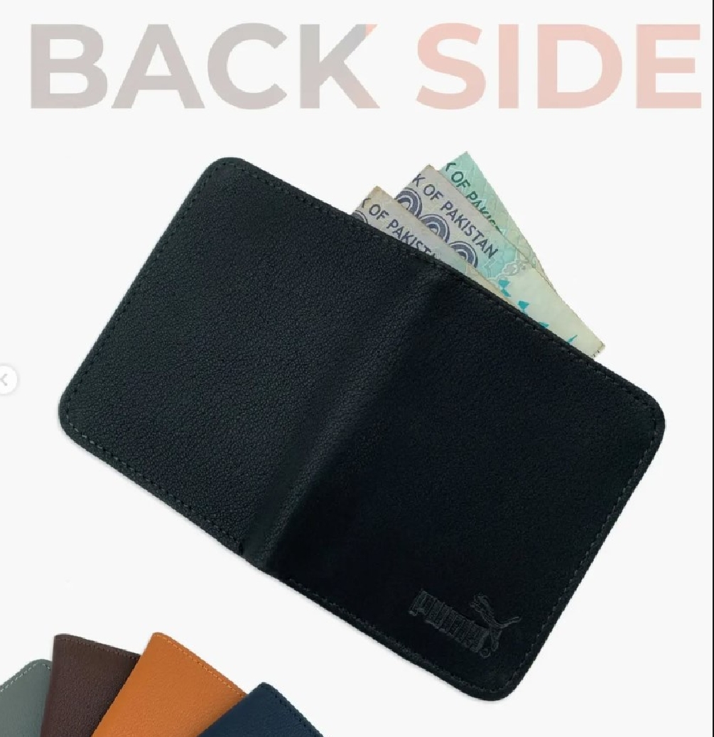 Genuine Leather Slim Bifold Wallet for Men - 6-Card Holder with ID Window Style