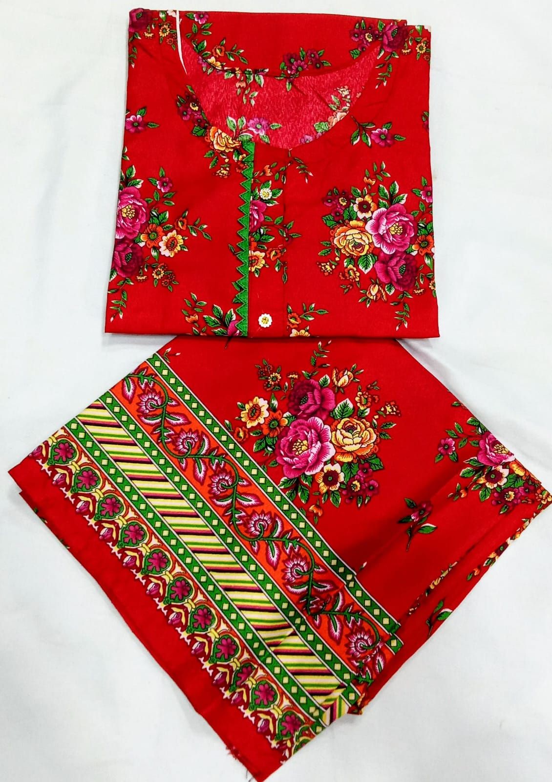 Cotton 2 piece suit new latest design fabric soft Lawn cotton random colour