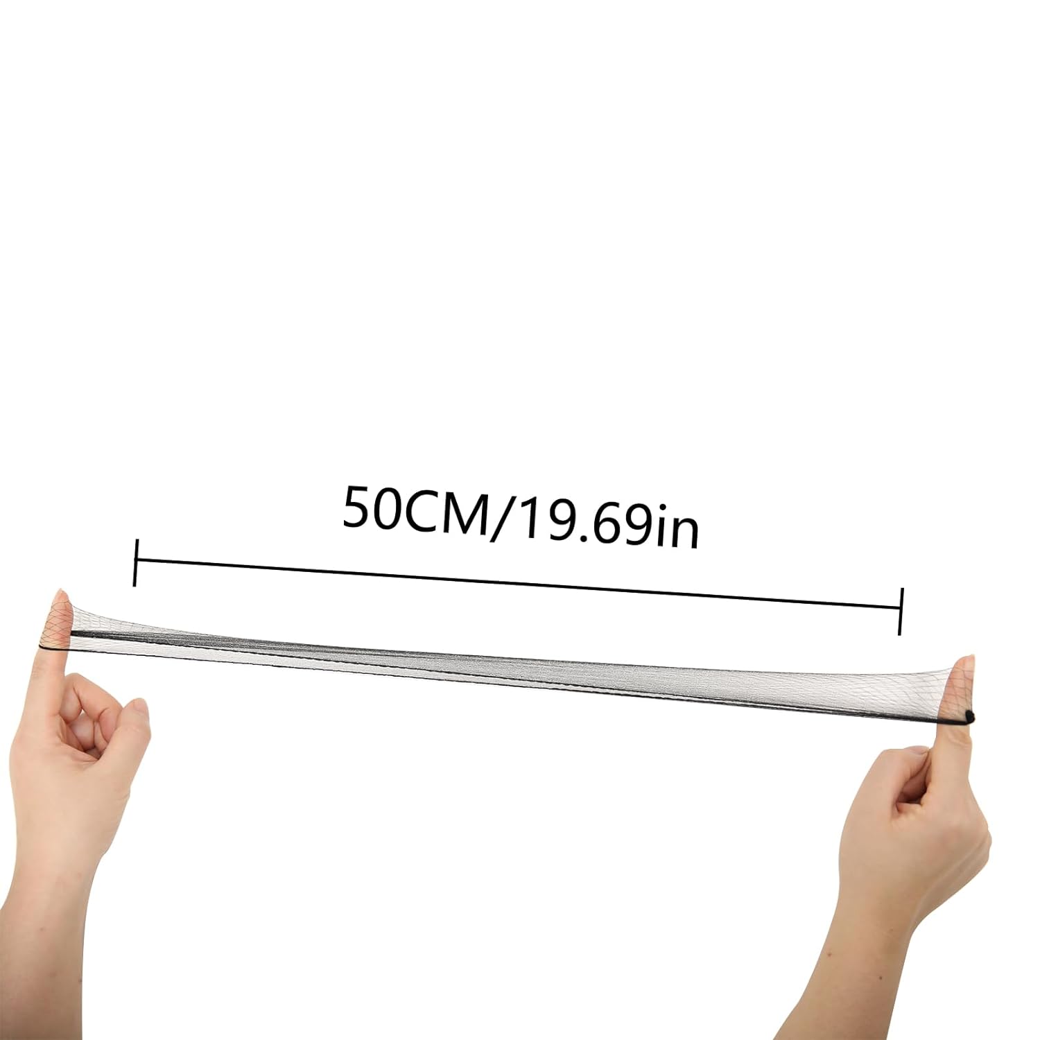 40Pcs 20 Inch Elastic Invisible Hair Nets Stretch Mesh for Catering Ballet Bun Sleeping Women Wig Hair Care Styling Accessories