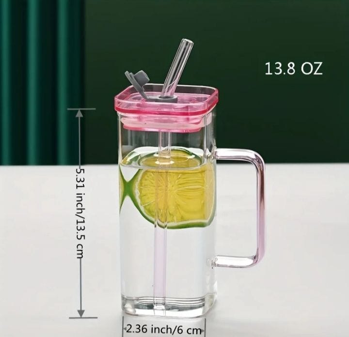 Striped Mason Glass Tumbler