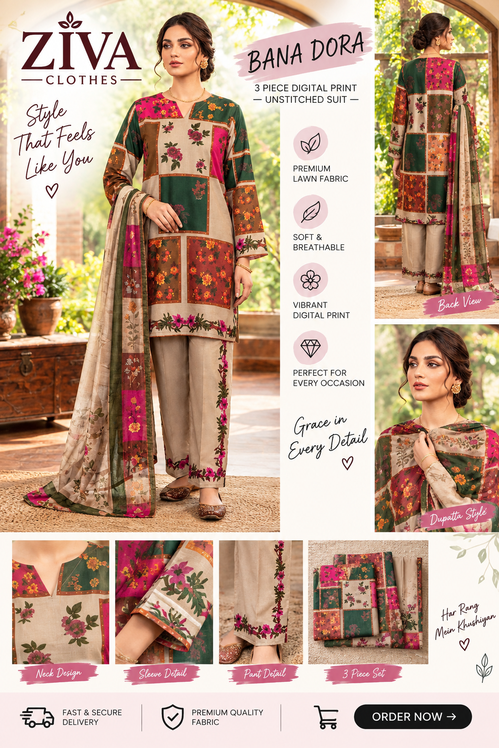 ZIVA CLOTHES 3-piece suits