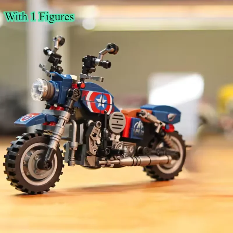Creative Anime Characters Motorcycle Models Motorcycle Assembly Building Blocks Toys Decorative Items for Display as Holiday Gif