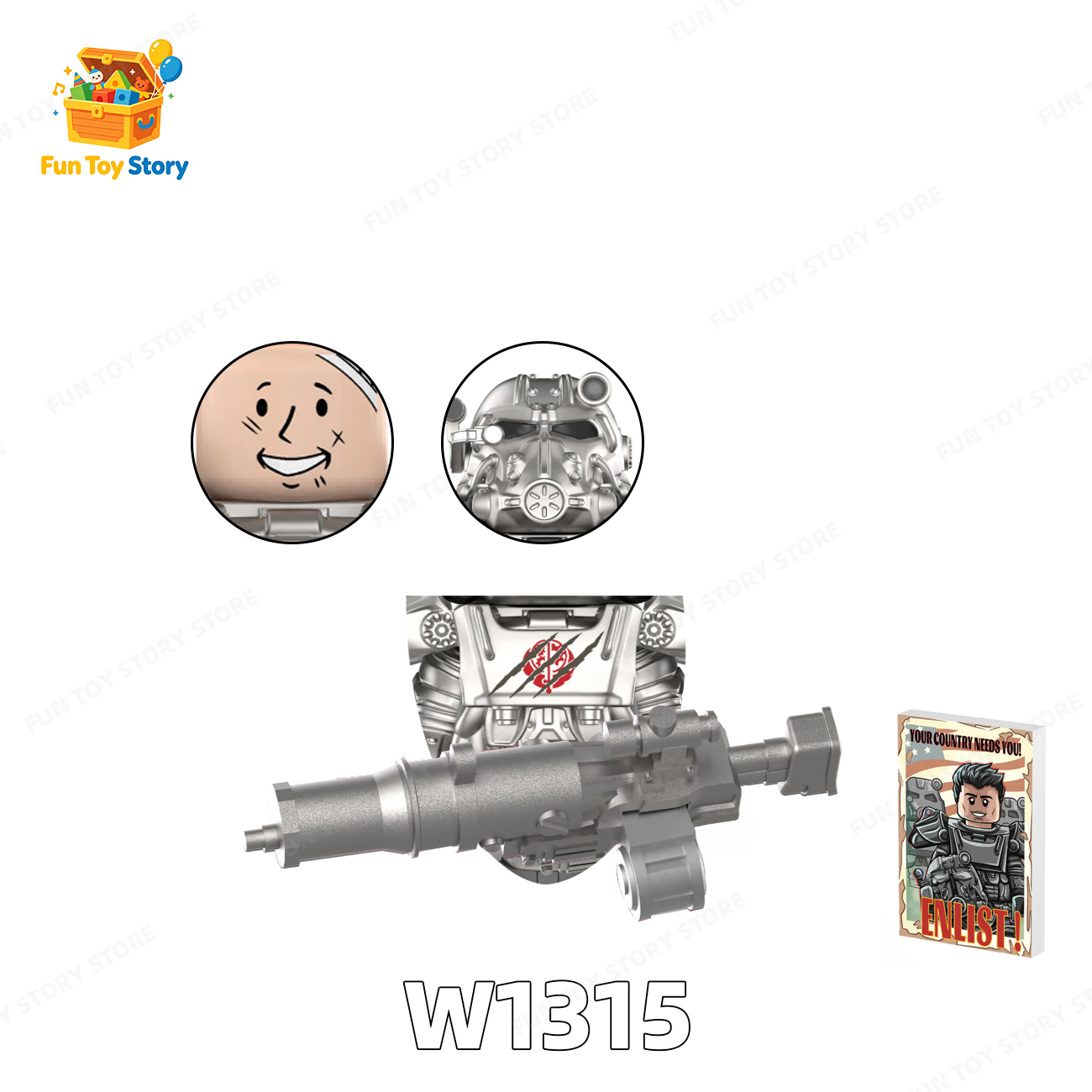 T60 Power Armored Officer Character Compatible with Third Party Models, Building Blocks, Toys, , and Enthusiasts' Collectio