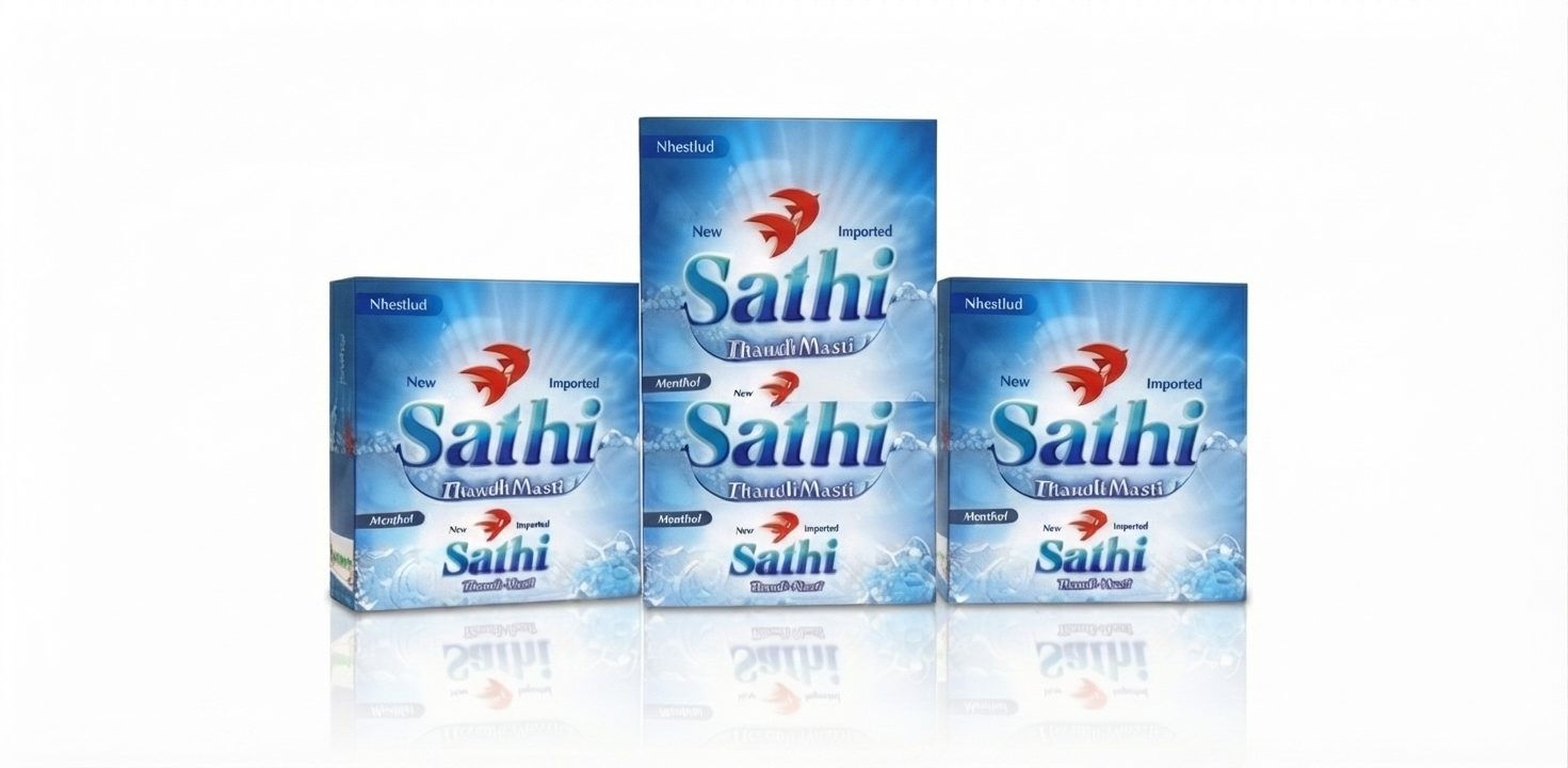 Sathi Menthol Condoms 6 Pieces Dispenser Pack of 3 Lubricated Natural Latex for Protection & Comfort