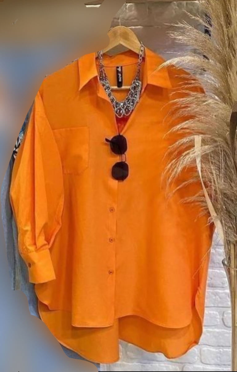 New Trending Western Cotton Collar Shirt for Women/Girls Long Sleeve, Stylish and Comfortable