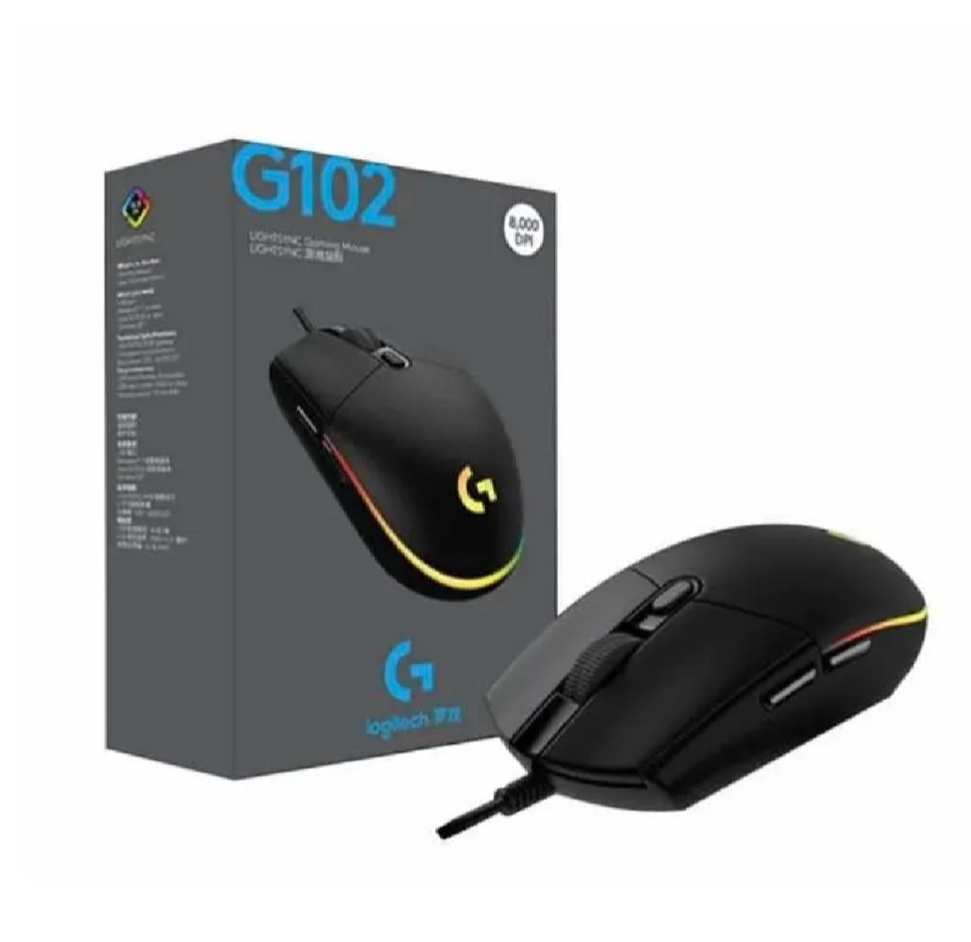 Logitech G102 LIGHTSYNC RGB Gaming Mouse - 8,000 DPI, 6 Programmable Buttons, USB Wired Gaming Mouse