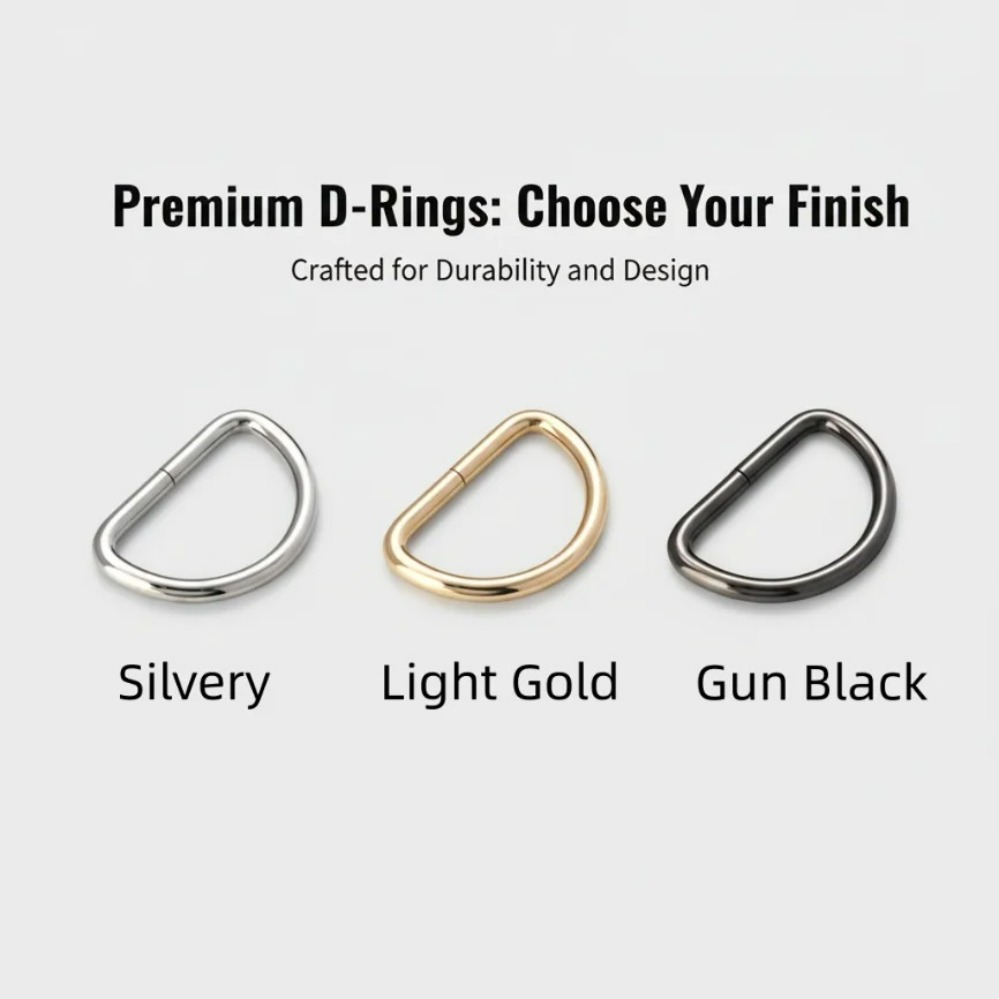 5pcs Metal D Ring Buckle for Webbing Backpack Bag Parts Leather Craft Strap Belt Purse Pet Collar Clasp High Quality Metal