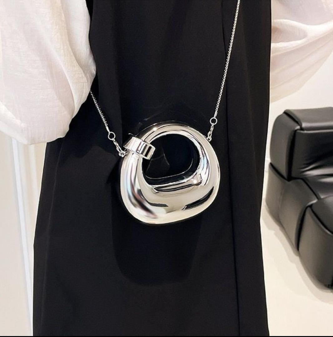 Trendy Acrylic Moon Shaped Base Box Mini Clutch for Girls | Luxury Oval Bow, Heart, Shell, Flower Shape Evening Handbag | Eid Festival, Party, Wedding & Formal Fashion Bag(Perfect Gift For Her)