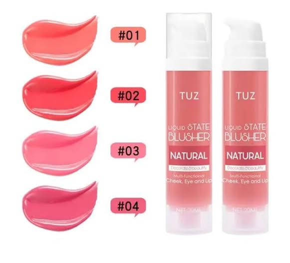 TUZ Multi-Functional Blush Stick: 3-in-1 Makeup Essential
Liquid Blush, Eyeshadow, and Lip Color: All-in-One Product