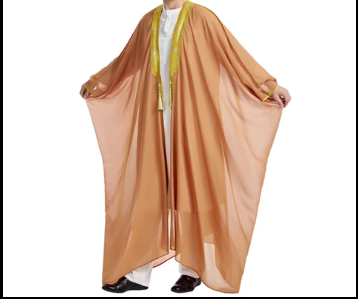 Premium Men's Bisht Cloak - Arab Wedding Dress - Saudi Style Thobe Robe for Eid & Events