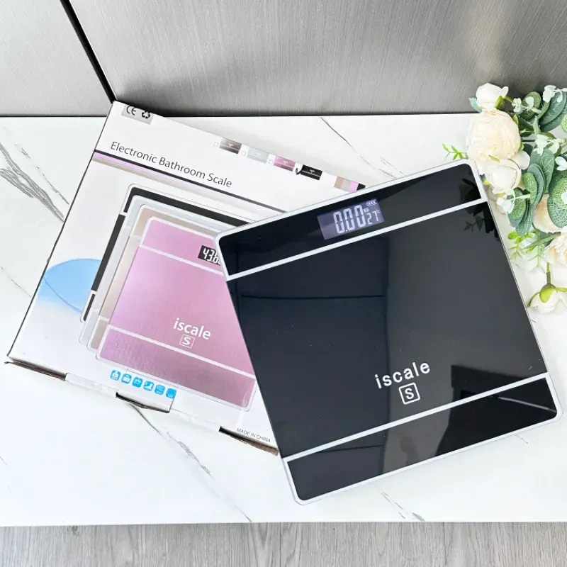 Electronic Digital Body Weight Scale 180kg | Tempered Glass Bathroom Weighing Machine | Body Weight Scale Smart LED Display Health Weight Scale | Household Personal Body Weight Machine | Accurate Digital Weighing Scale for Home Gym