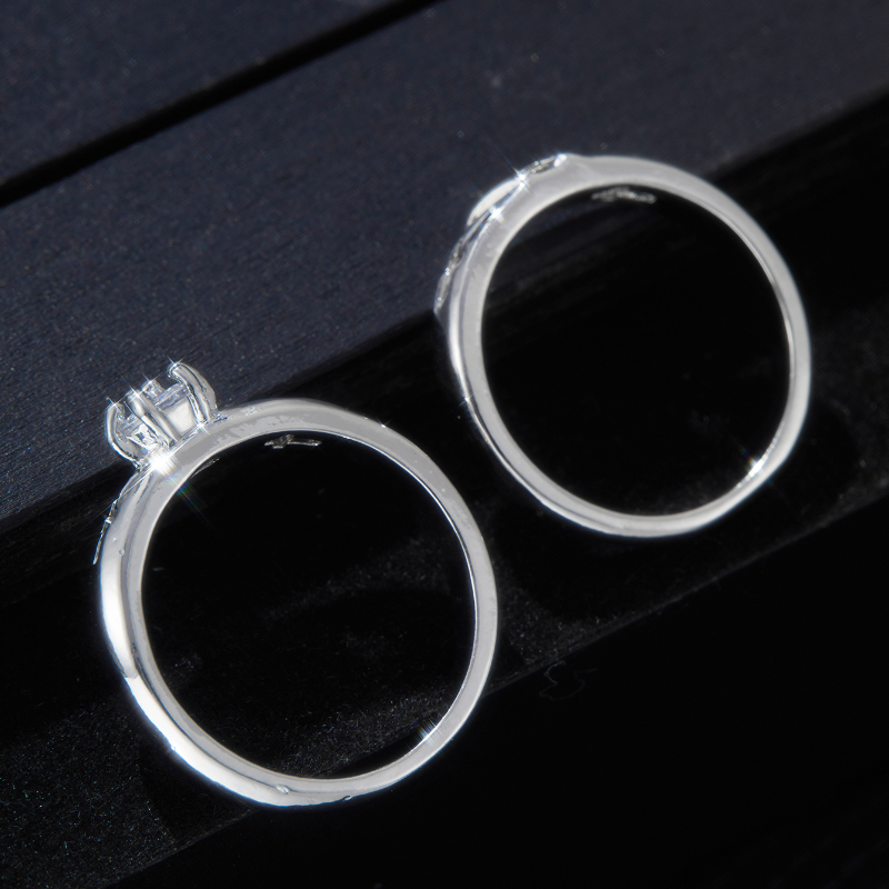 2Pcs Romantic Wedding Ring for Woman Men Cross Zircon Couple Rings Fashion Engaged Promise Jewelry  Fine Jewelry