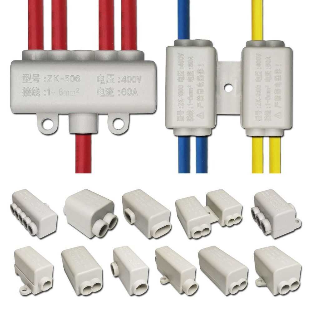 High Power Splitter Quick Wire Connector Terminal Block Electrical Cable Junction Box ZK-316/506/516/1310/1316 Connectors