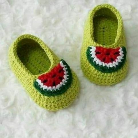 watermelon shoes baby crochet shoes