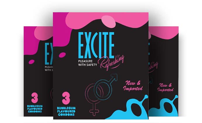 Excite Refreshing Imported Condoms - 03 Pieces in 01 Pack