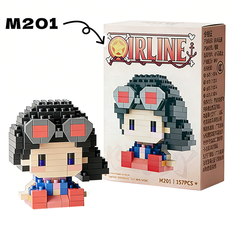 ONE PIECE Sun God Nika Luffy Micro Building Block Chopper Ace Buggy 3D Anime Model Assembly Mini Bricks Figure Toys For 