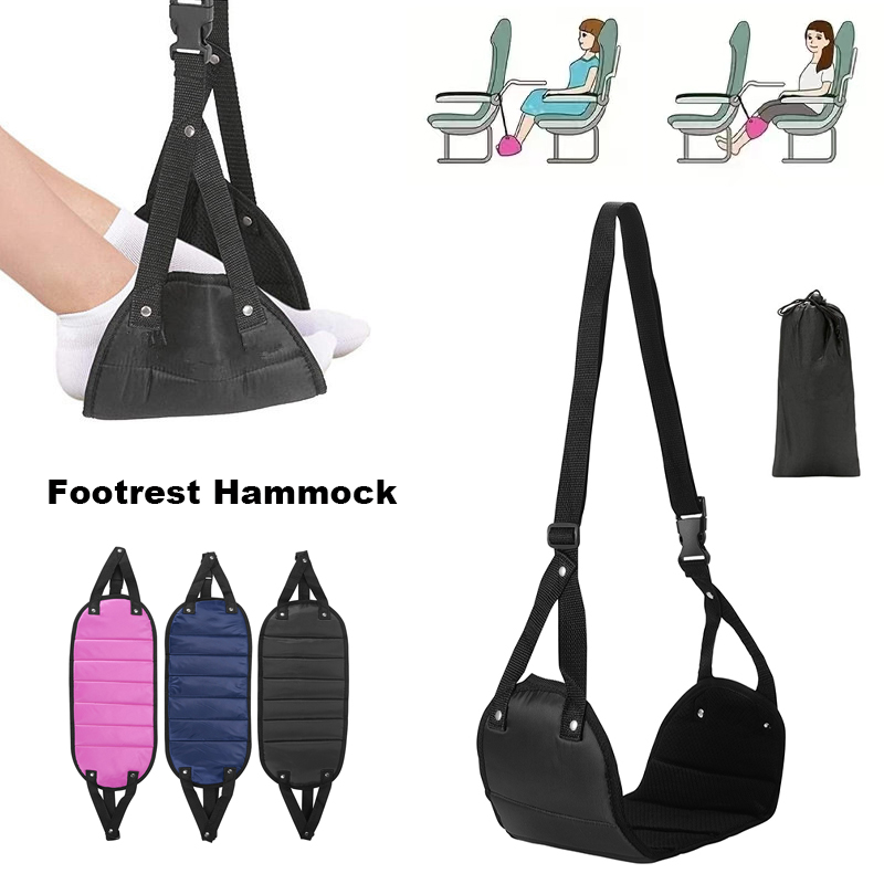 Portable Adjustable Footrest Hammock for Airplane Travel Long Flight Bus Train Office Travel Accessories for Leg Rest Foot Sling Daraz.pk