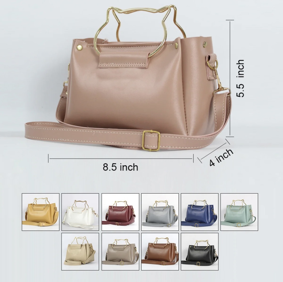 Gorgeous Stylish Faux Leather Handbag, attractive and classic in design  ladies purse, latest Trendy Fashion side Sling Handbag for Women and girls