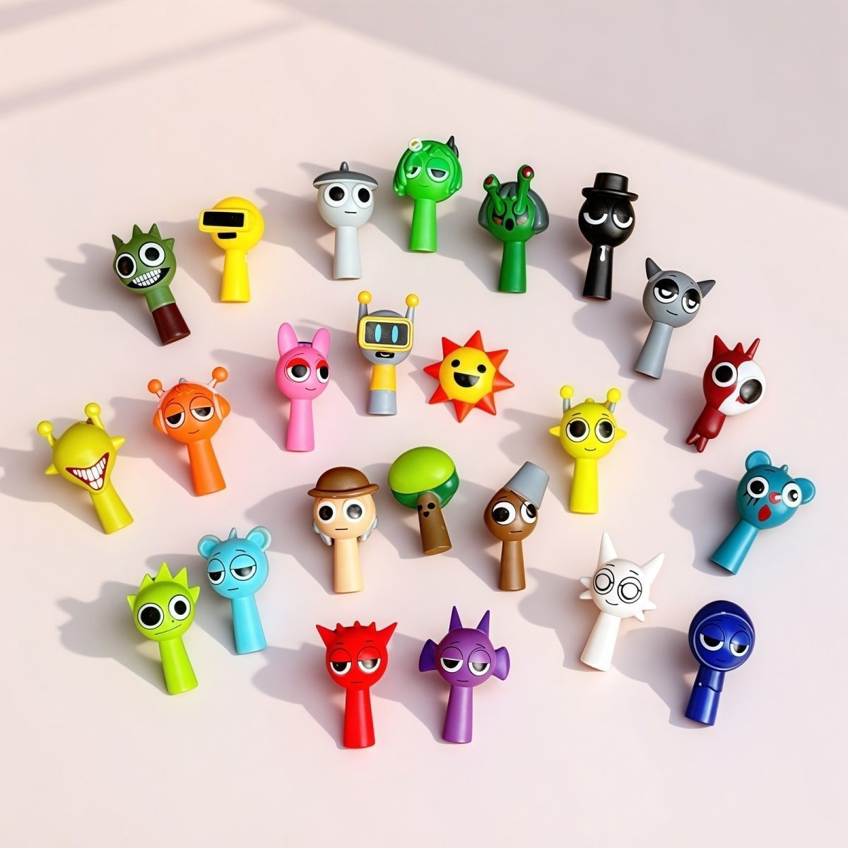 Hot 24pcs/Set Mini Sprunki Action Figure Toy Cartoon Movie Sprunki Wenda Model Doll Figurines Kids 