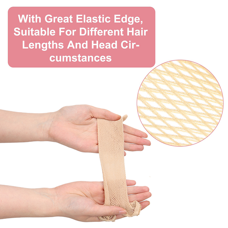Unisex Non Slip Breathable Fishnet Hair Mesh Wig Cap, Soft Stretchy Wig Accessories Perfect For Long Thick Hair, Multi-Use Hair