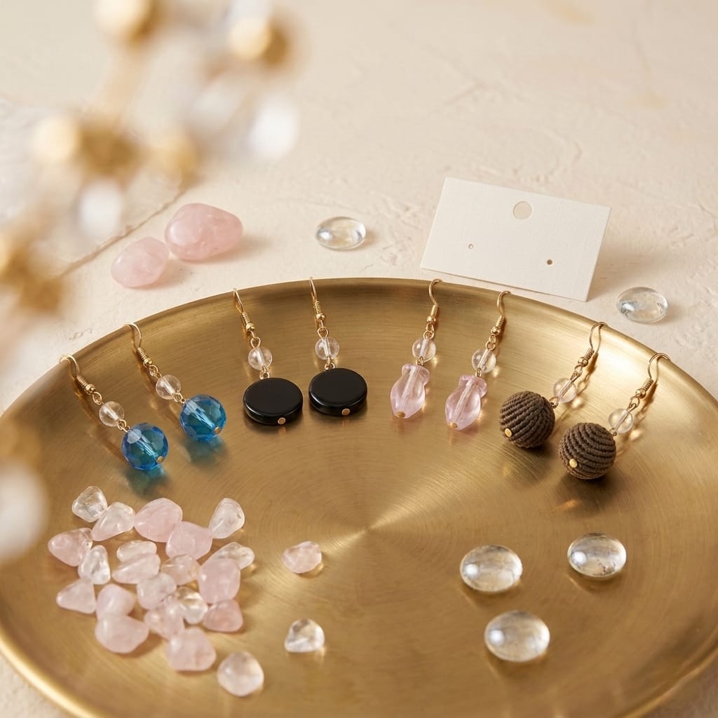 Trendy Handmade Earrings – Lightweight Colorful Bead Random Design for Women