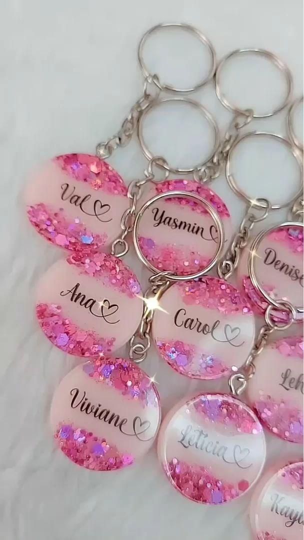 Customized cute keychain with names and colours | Daraz.pk