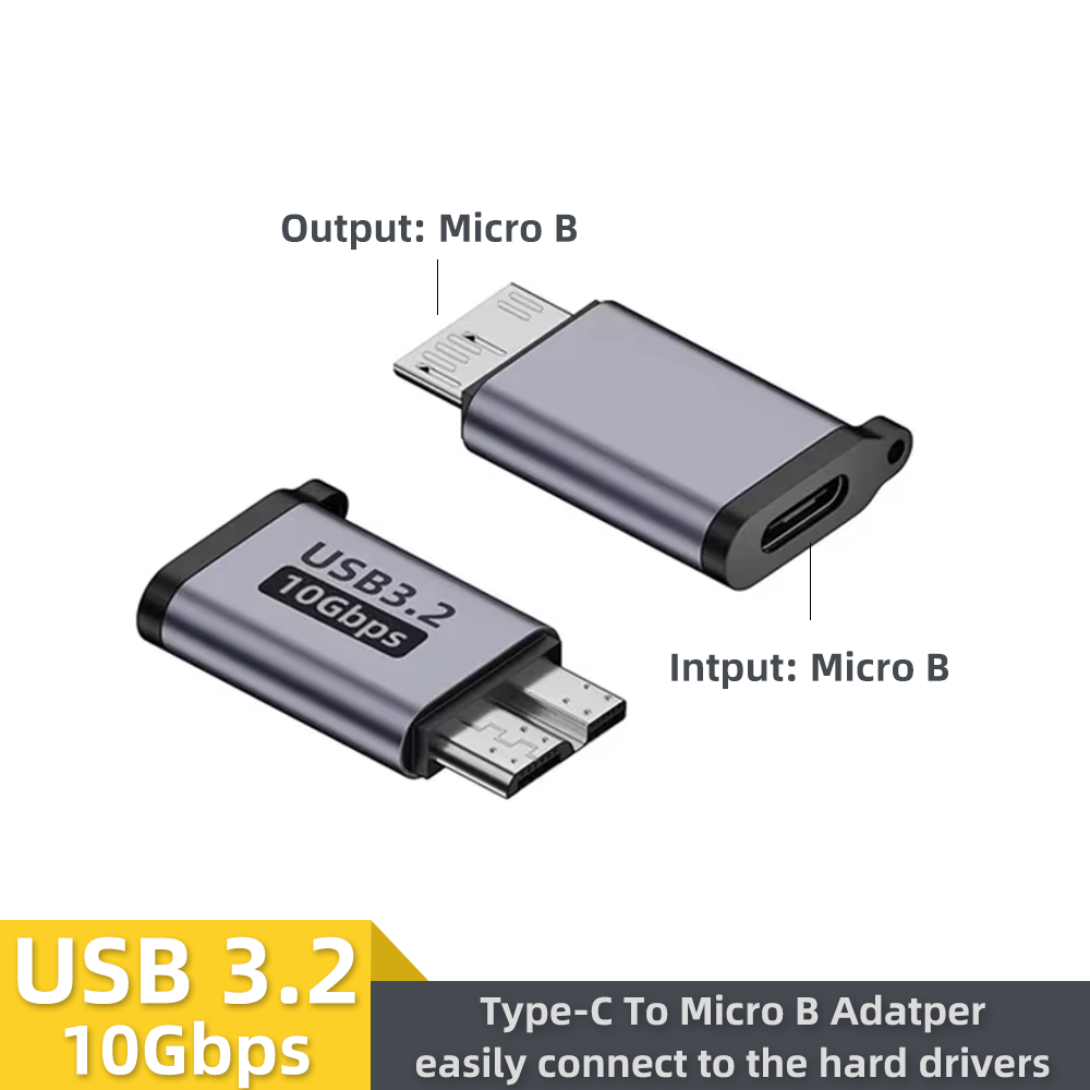 USB C 3.0 Micro B Male to Type C Female Adapter Type-C To Micro B Connector for Laptop External Hard Drive Disk Box  S5