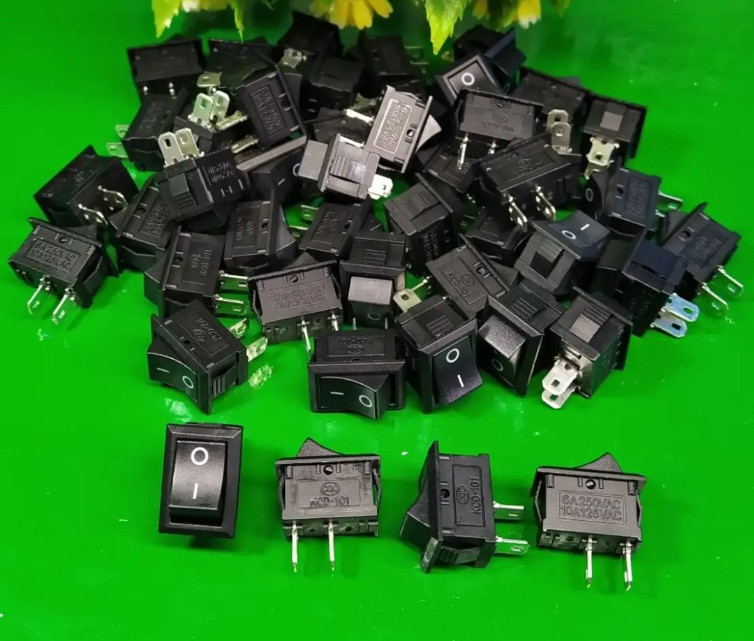 10 Pcs KCD1-101 Push Button 21x15mm Mini Switch 2-Pin SPST Snap-in On ...