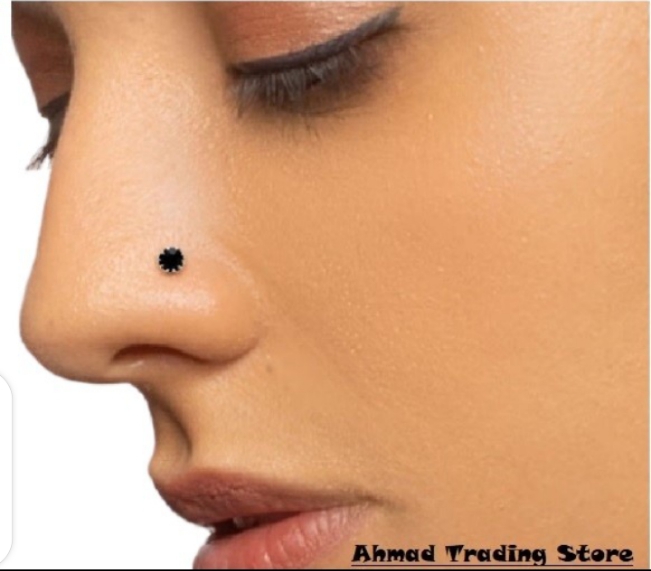 Small Black Stone Nose Pin ZAMDA (ATS) NOSE STUD/ NOSE PIN