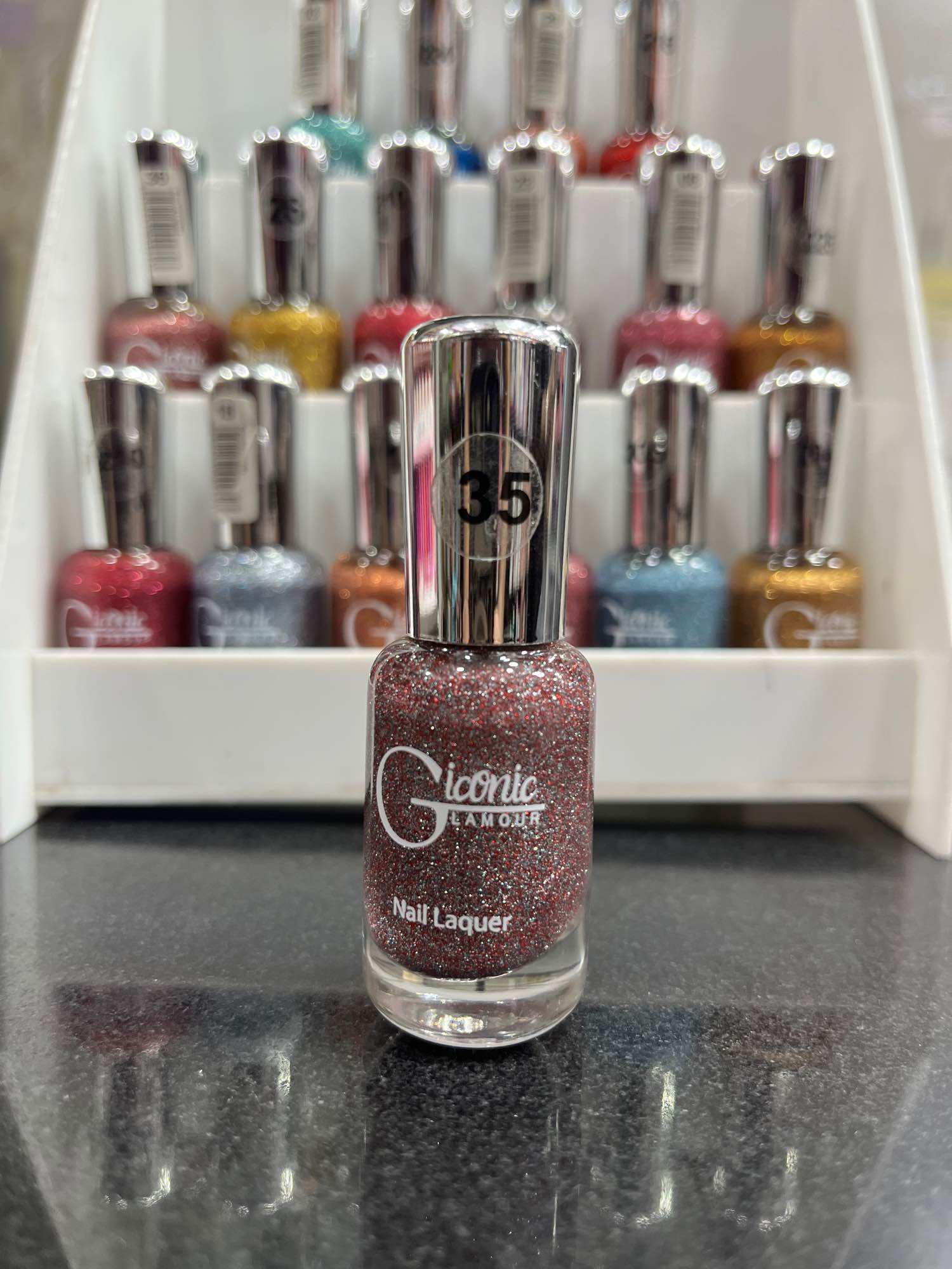 Glamour Iconic Glitter Nail Polish – Long Lasting & Quick Dry
