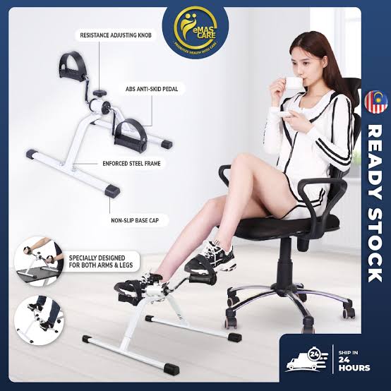 GENRIC Gym Mini Exercise Bike Portable Foot Cycle Arm and Leg Peddler Compact Mini Design Suited For Under Desk Use