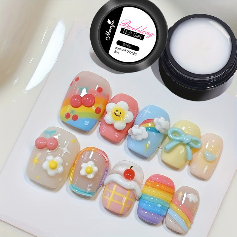3D Multigel Non Stick Hand Extension Nail Carved Gel Polish 5D Modeling Solid Stereoscopic Carve Shaping