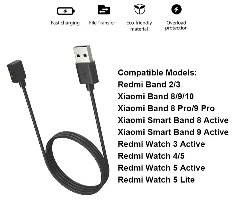 Xaiomi Redmi Watch Cable For Redmi Watch 3 Lite 4/5/8/8 Pro/9/10