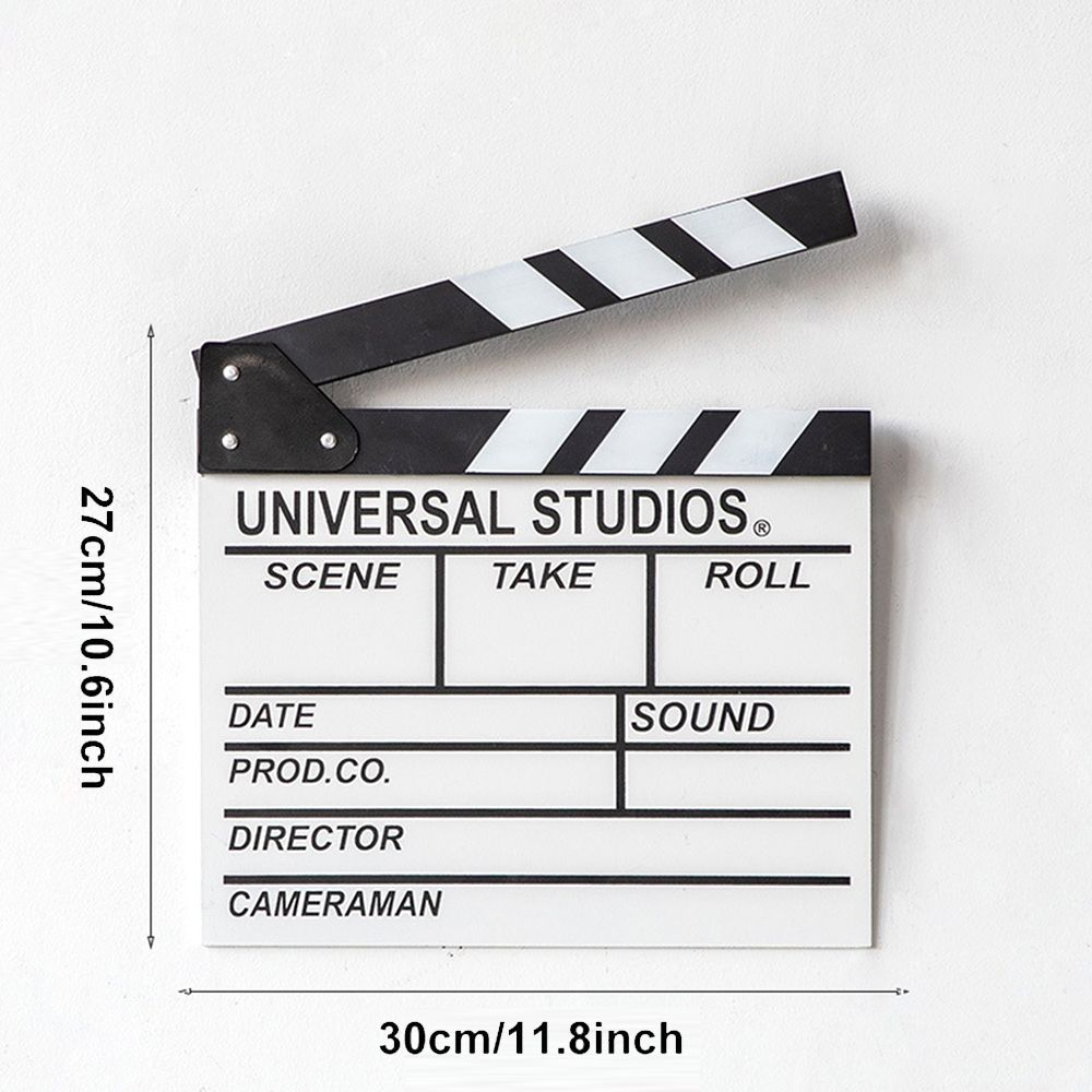 30 x 27cm Vlog Recording Photography Prop Director TV Movie Clapboard Clapperboard Video Scene