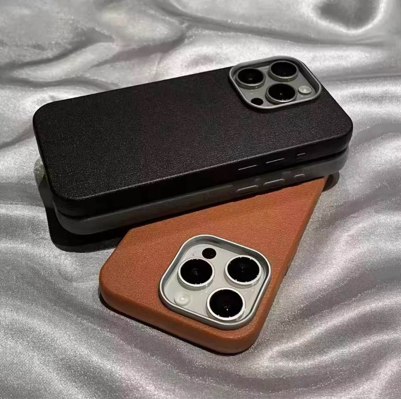 New Luxury Leather Case With Camera Lens Protection Technology