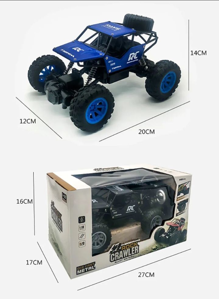 Remote control off road rock crawler car for kids joystick controller, rechargeable batteries,shocking car