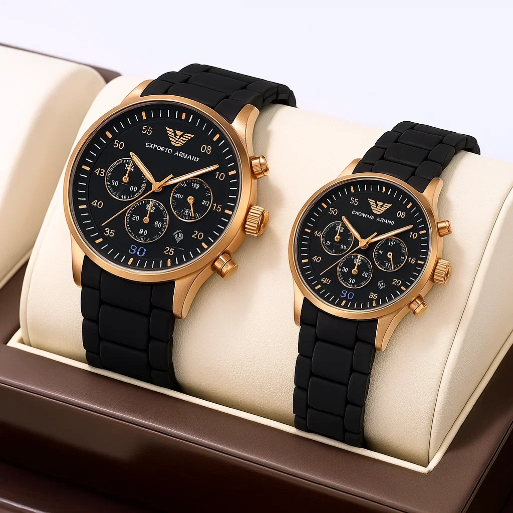 Luxury Couple Watches for Men and Women Fashionable Pair of couple Watches Full water Resistant Couple Watch Quartz watches for women's and men's .