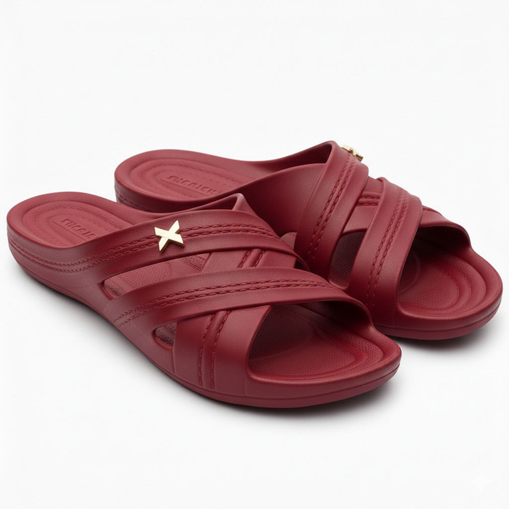 Pure Rubber Women House Slippers Comfortable Plastic Chappals For Girls