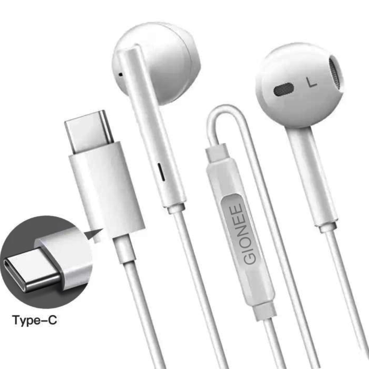 Gionee Original Handsfree Type-C Premium Sound Quality_HiFi Deep Bass With Noise Isolation_Built-in Mic, Comfortable Fit, Tangle-Free Cable, Durable Design, HD Calling, Universal Compatibility, Wired Earphones for Android Smartphones & Devices