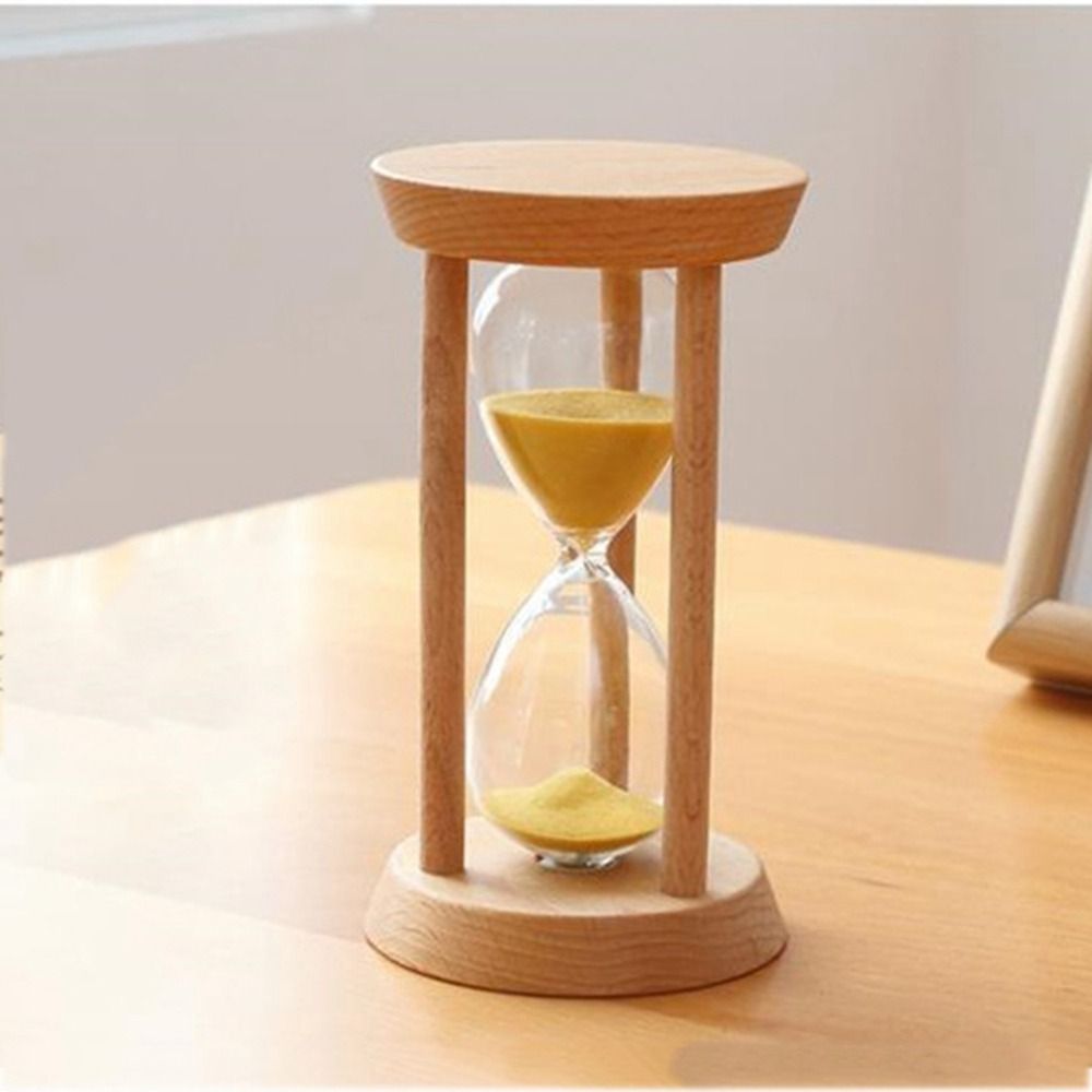 Stable Connection Wooden Hourglass Wooden No Deformation Round Hourglass Timers 1/3/5 Minutes 5 Colors Timer Children Toy