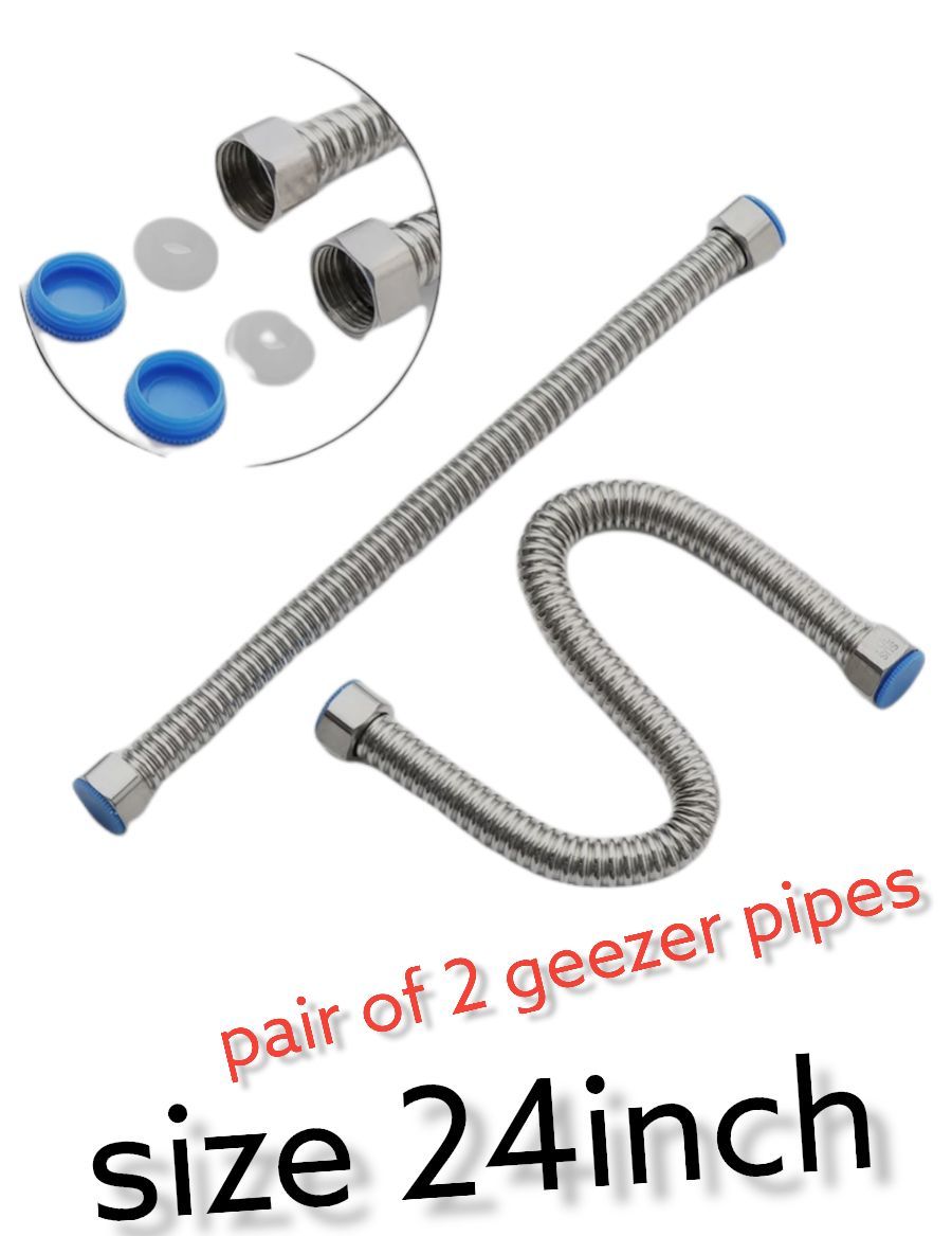 Pair of 12/18/24 inches Heavy Duty Connection Pipe for geyser