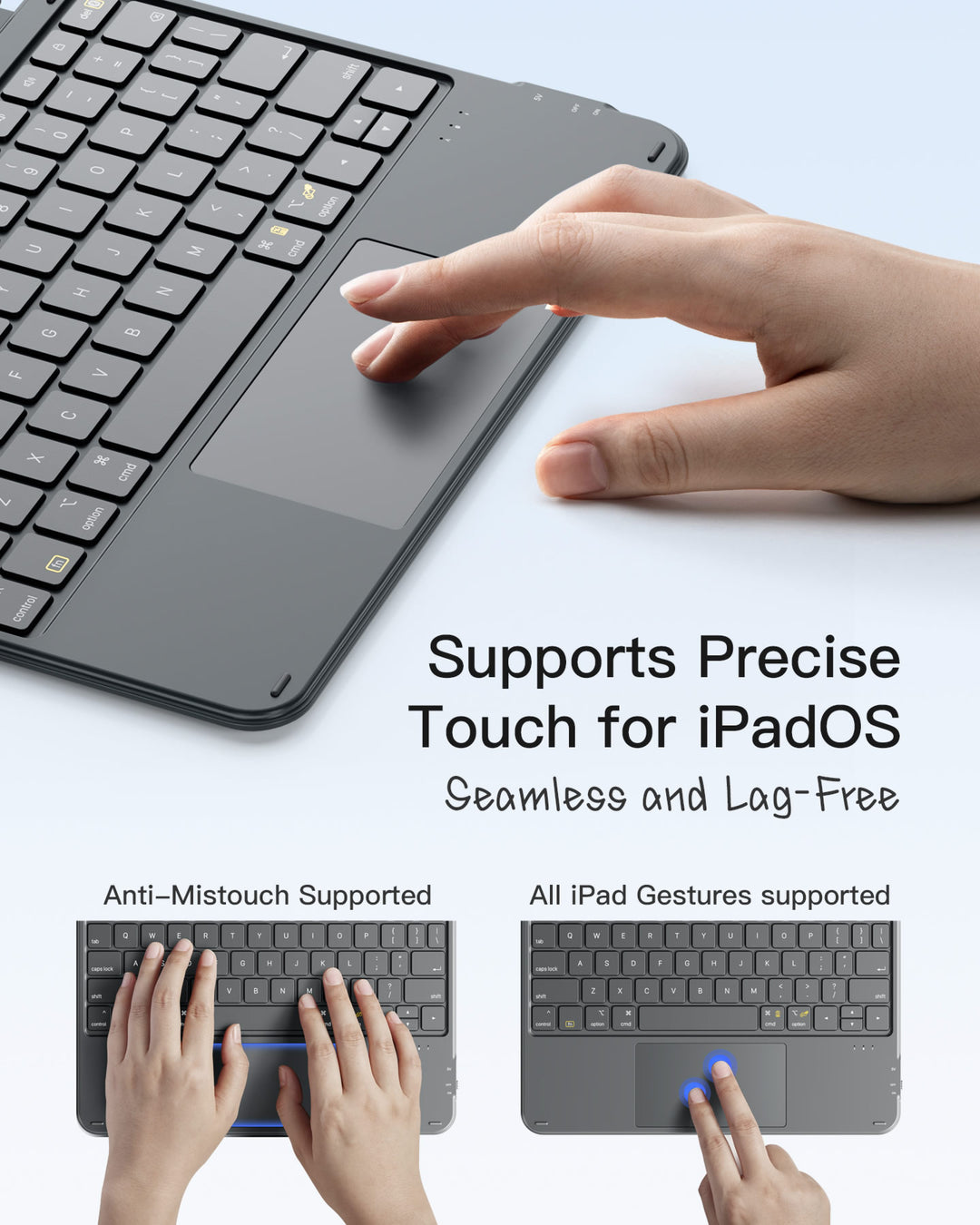 Backlit Bluetooth Wireless Keyboard W/Touchpad Mouse for Android  Tablets 11 inches and 12 inches