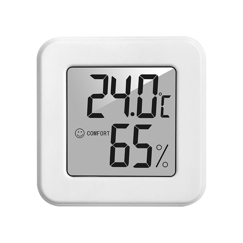 White Mini Electronic Temperature and Humidity Meter Car Thermometer