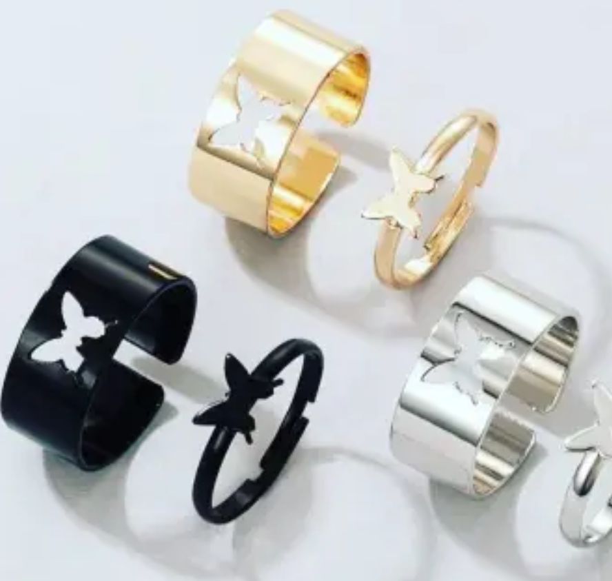 Adjustable Couple Ring For Women Jewelry Engagement Wedding
