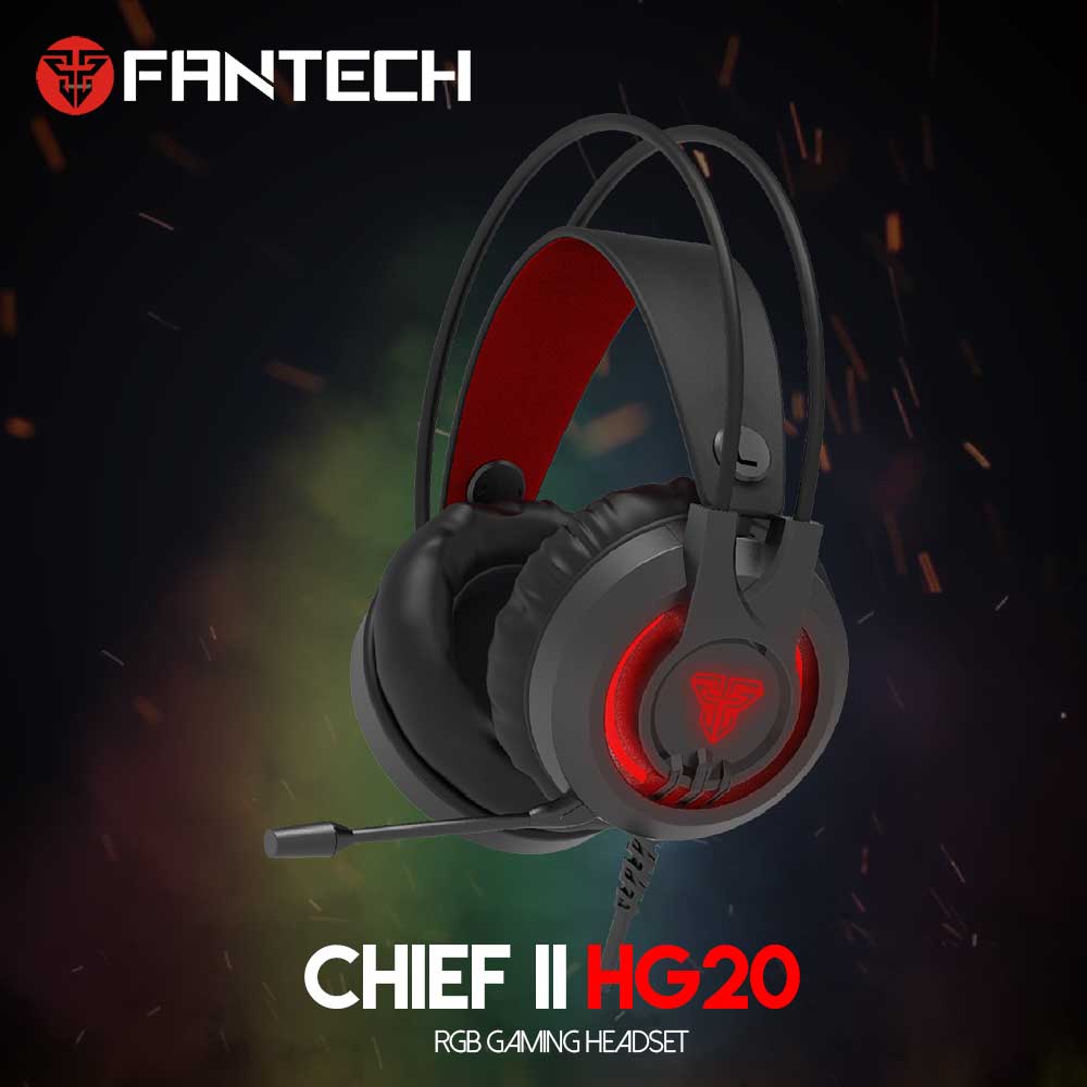 FANTECH HG20 CHIEF II RGB Gaming Headphone Volume Adjustment With Microphone For PS4 PC