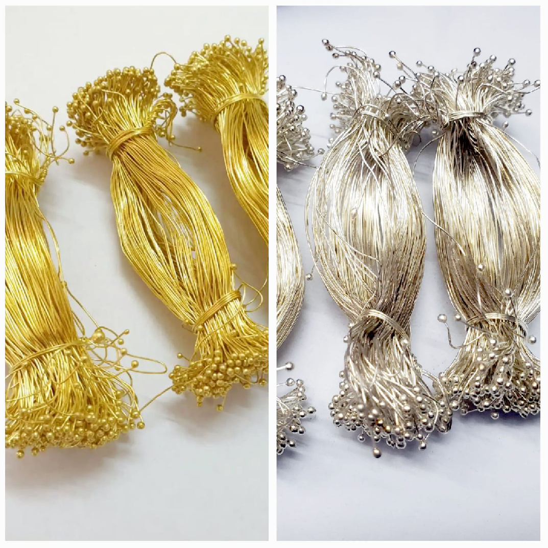 10 grams(100 wires,, approximately)/ 20 grams( 200 wires,, approximately) Beading Wire Findings | ball head pins | lock wire | lock beads wire | loreal wire | loreal bunch for DIY Crafts & Accessories for Jewelry Making Deebaj by Maria