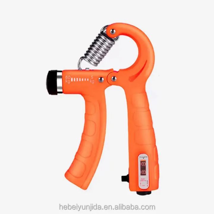 Hand Gripper Adjustable 5–60KG with Counter Grip Strengthener Heavy Duty Forearm Wrist Exerciser Gym Trainer Non-Slip Handle R-Shape Fitness Equipment for Home & Gym